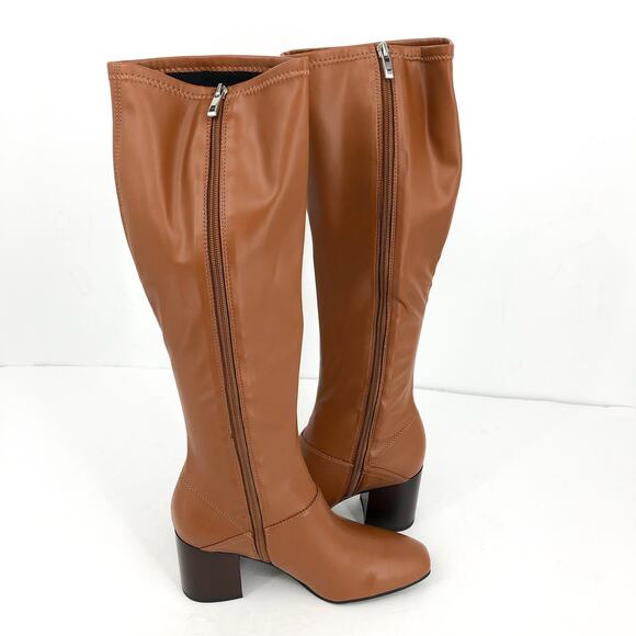 Franco Sarto Womens L-Tribute Knee High Boots US 8 M EU 38.5 Saddle Tan NIB - Picture 4 of 11